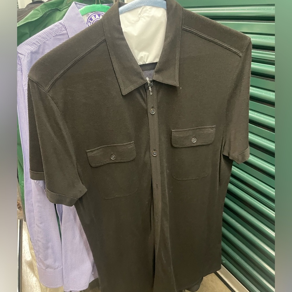 Brown John Varvatos Polo shirt.